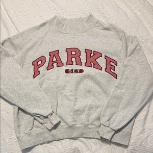 Parke Set Women's Gray Crew Neck Sweater